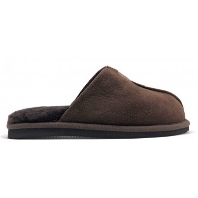 thies Schaffellpantoffel Sheepskin Slipper braun Hausschuhe Herren